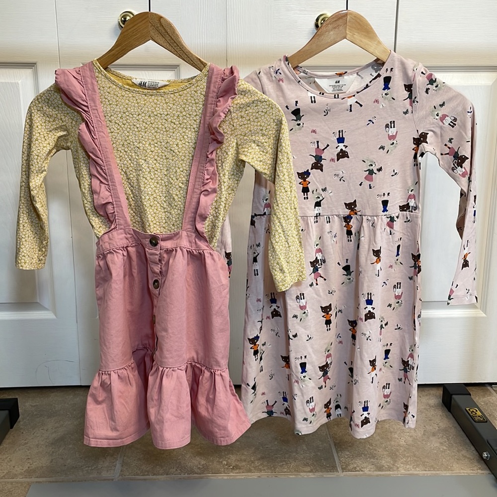 Girls H&M size 6-8 bundle: dress, skirt-all and shirt